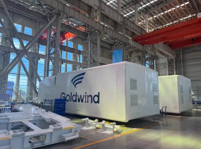 金風科技北方海上風電產業(yè)基地首批機組下線
