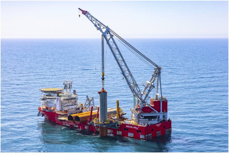 全球最大海上風(fēng)電場單樁全部安裝完畢